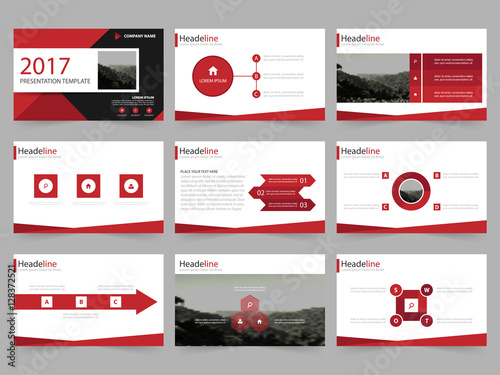 Infographic Ideas infographic proposal template : Red Abstract presentation templates, Infographic elements template ...