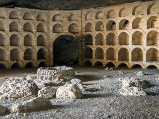 Grotto Chaliapin (Golitsyn) with wine racks, Crimea