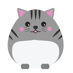 Cute kawaii cat cahracter. Children style, vector illustration