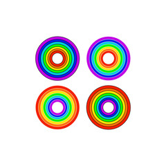 Round rainbow set