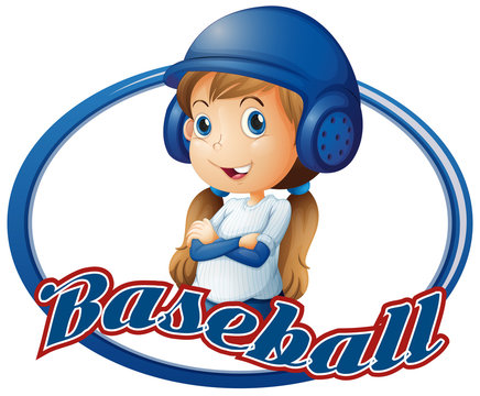 Little girl in baseball outfit