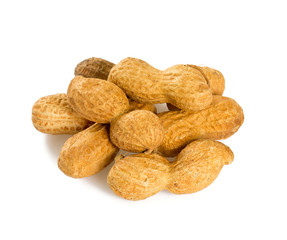 peanuts on white background