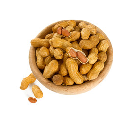 peanuts on white background