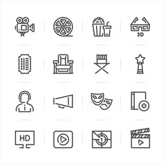 Movie icons with White Background 