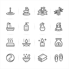 Spa icons with White Background 