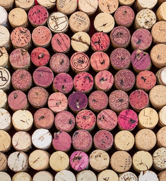 Wine Corks Forming The Shape Of A Heart