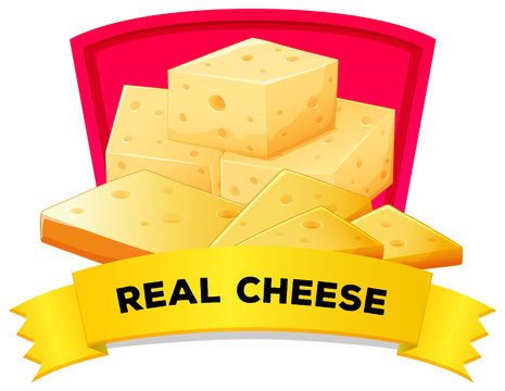 Label design with real cheese