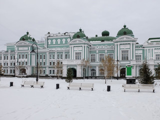 Omsk, Russia - November 22, 2016: Omsk State Academic Drama Theatre