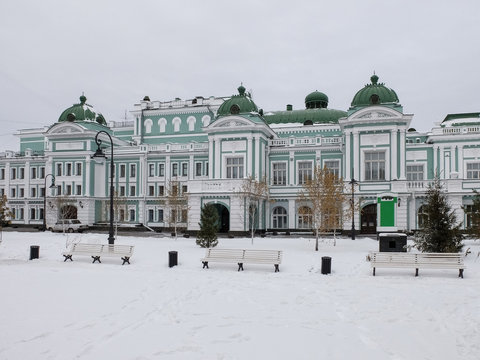 Omsk, Russia - November 22, 2016: Omsk State Academic Drama Theatre