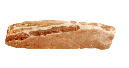 Raw pork back rib