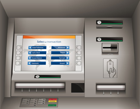 ATM - Automated teller machine - cash concept