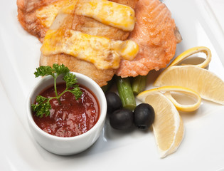 dish of fried meat baked in pastry