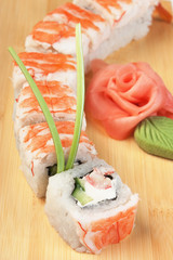 Traditional Asian food sushi