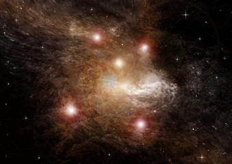 galaxy in a free space