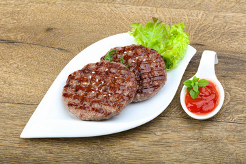 Grilled burger cutlet