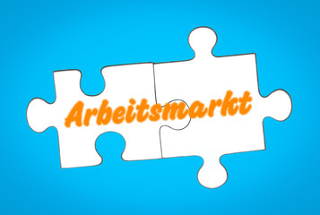 Arbeitsmarkt auf Puzzleteile