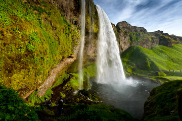 Obraz premium Seljalandsfoss one of the most famous Icelandic waterfall