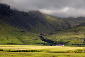 View at mountain landscape in Iceland