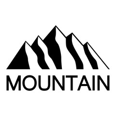 Mountain vector icon badge