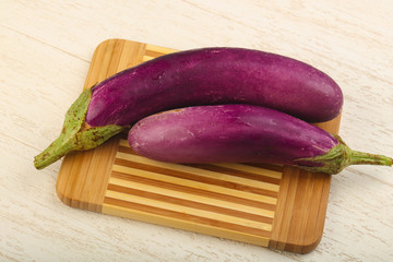 Raw violet eggplant