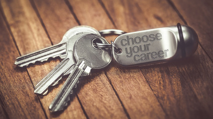 porte clés métal : choose your career