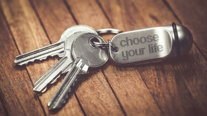 porte clés métal : choose your life