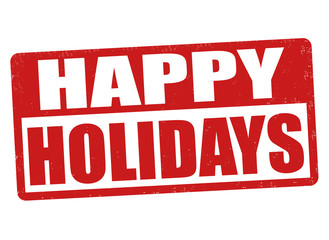 Happy Holidays sign or stamp