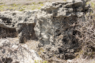 Amoronia orange eroded coast, north of Madagascar