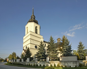 Fototapeta na wymiar Church of St. Martin in Pacanow village. Poland