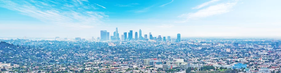 Foto op Canvas Blauwe lucht boven Los Angeles © Gabriele Maltinti