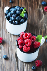 Summer mix of raspberry and blueberry