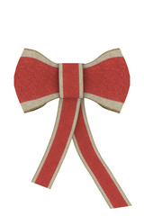Christmas bow in red and gold