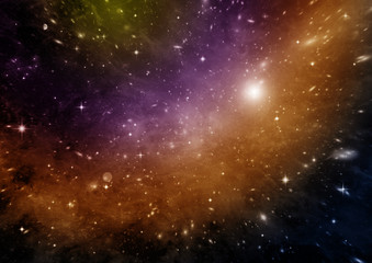galaxy in a free space