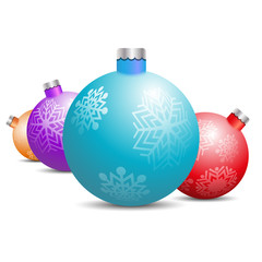 Toys and decorations for the Christmas tree, vector illustration.