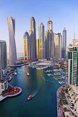 Poster Moderne gebouwen in Dubai Marina UAE © arbalest