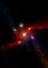 galaxy in a free space