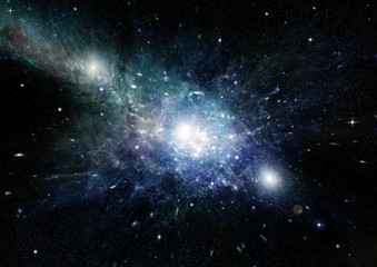 galaxy in a free space