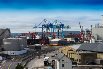 Oslo transportation port background