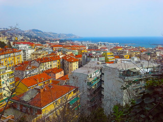 Fototapeta na wymiar Port of Sanremo (San Remo) on Italian Riviera, Provincia di Imperia, Liguria, Italy