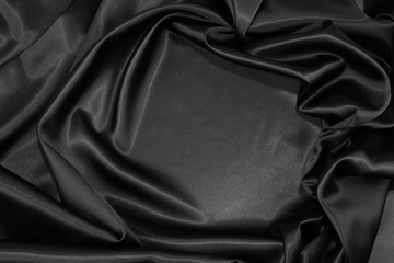 Black silk fabric