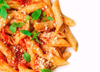 Penne pasta in tomato sauce