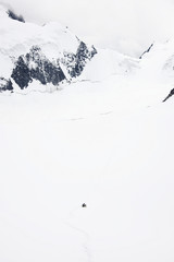 Naklejka na ściany i meble Glacier traverse in Altai Mountains, Russian Federation