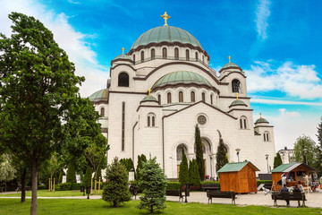 Fototapeta na wymiar Orthodox church of Saint Sava in Belgrade, Serbia