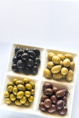 Assortment of olives: top view