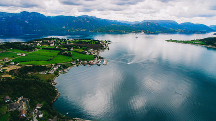 Norway, the city view from the air