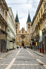 The sacred heart cathedral in Sarajevo