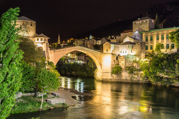 Fototapeta na wymiar The Old bridge in Mostar