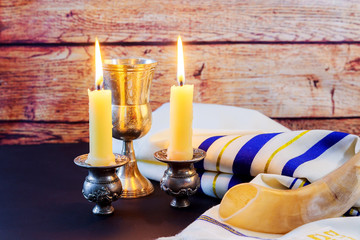 Jewish holiday Sabbath Prayer Shawl Tallit jewish religious symbol