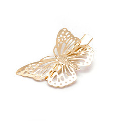 butterfly gold  barrette