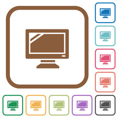 Monitor simple icons